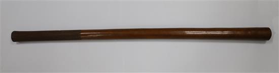 A Tongan hardwood war club, 44.75in.